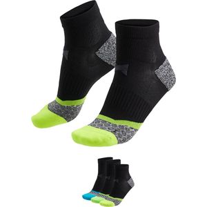 Xtreme - Hardloop sokken - Unisex - Multi zwart - 42/45 - 3-Paar - Sportsokken