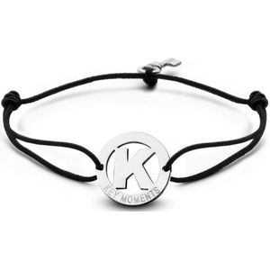 Key Moments 8KM-A00011 - Armband met stalen letter K en sleutel - one-size - zilverkleurig