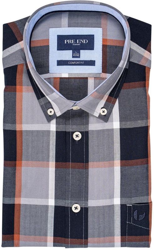 Pre End - Overhemd - Klassiek Geruit - Regular Fit - 65% Polyester 35% Katoen