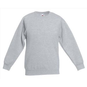 Fruit of the Loom - Kinder Classic Set-In Sweater - Grijs - 98-104