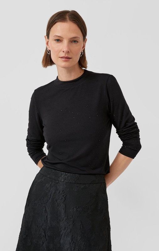 T-shirt met lange mouwen en opstaande, 9999, 34