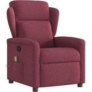 vidaXL Massagestoel verstelbaar wijnrood stof