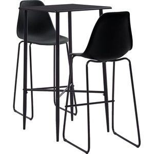 The Living Store barset - modern design - MDF tafelblad - gepoedercoat stalen frame - ergonomische stoelen - eenvoudig te monteren