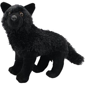 Pia Soft Toys Knuffeldier Wolf - zachte pluche stof - zwart - kwaliteit knuffels - 30 cm - Wolven