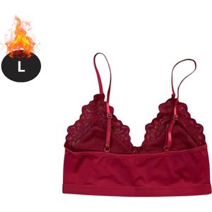 Livano BH Zonder Beugel - Zonder Bandjes - Push-up Bh's - Comfort Beha - Gemengd - Rood - Maat L