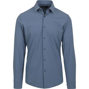 BOSS - Hank Overhemd Stretch Blauw - Heren - Maat 39 - Slim-fit