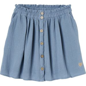Meisjesrok - Effen - Katoen - Volledige Knoopsluiting - 2 Zakken