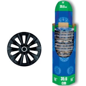 Tip-it Wieldoppen 14 inch - 2 stuks - Kliksysteem - Zwart