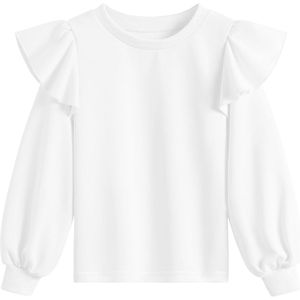 Meisjes sweatshirt met ruches en lange mouwen voor herfst en winter