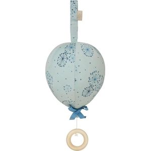 Muziekdoosje ballon met klittenbandlus - dandelion petrol