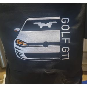 Just Hoods Hoodie Golf GTI Geborduurd - Officiële VW Licentie - Iconisch Ontwerp - Zwart