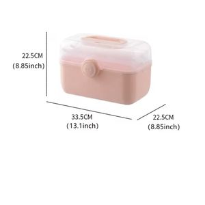 Make up Box Maat L- Medicijnkoffer Roze - EHBO opbergbox - Medicijndoos Roze - Koffers - Make up koffer - Opbergkoffer met vakjes - Opbergbox met deksel - Naaikoffer - Hobbydoos - Schmink opberg box.