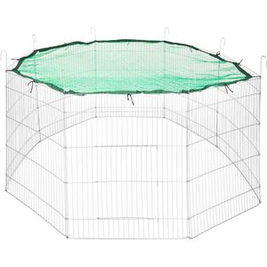 tectake Kooi voor vrije uitloop met veiligheidsnet Ø 204cm - 402395