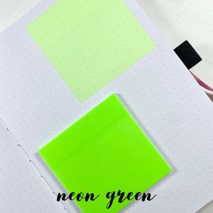 Akyol - Sticky Notes - Groene transparante sticky notes - memoblok met 50 memoblaadjes - zelfklevend - waterbestendig - herbruikbaar - 76x76mm