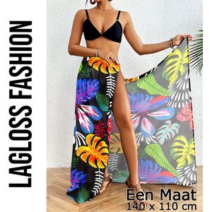 LaGloss® Sarong Rok Dames – Hawaiiaanse Wikkelrok met Tropische Print – Strand & Zwembad – One Size