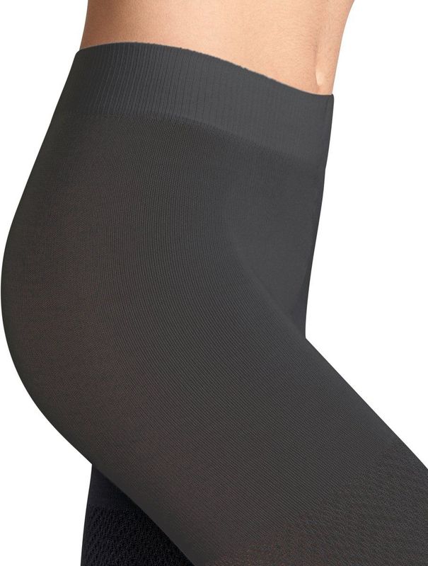 FALKE - Fable Estate - Gedessineerde Wol Panty - Zwart - Maat 3000