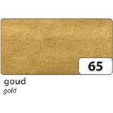 Zijdevloeipapier folia 50x70cm 20gr nr65 goud 5vel | Omdoos a 10 set x 5 vel | 10 stuks