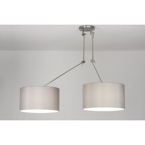Lumidora Hanglamp 30713 - 2 Lichts - E27 - Grijs - Staal