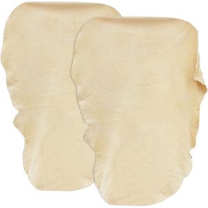 Auto Droogdoek - Suède-grote suède doek voor in de auto- 60 x 40 cm-handdoek van natuurlijk leer-pluisvrije en krasvrije reinigingsdoek voor motorfiets- voertuigen- spiegels en ramen- 2 stuks