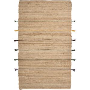 RAUTA - Laagpolig vloerkleed - Beige - 140 x 200 cm - Jute