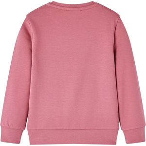Kindertrui - Fluweel Patchwork - Framboosroze - Maat 104