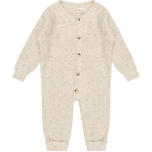 Frogs and Dogs - Strooi gebreide onesie | Beige - Katoen - Maat 50/56