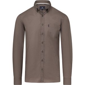 State Of Art Overhemd Print Bruin - Maat M - Heren - Overhemden Casual