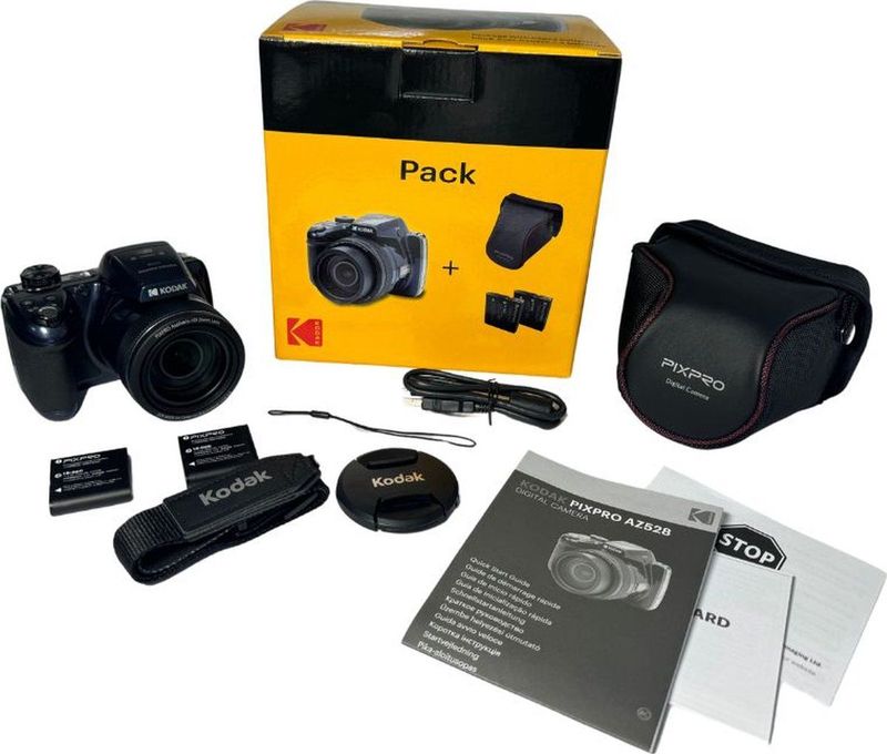 Kodak - Pixpro AZ528 - Digitale Camera - Blauw - 52x Optische Zoom - Inclusief 2 Accu's en Tas