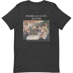 Pierre-Auguste Renoir 'De lunch van het roeipartijtje' (""The Luncheon of the Boating Party"") Beroemd Schilderij T-Shirt | Unisex Klassiek Kunst T-shirt | Dark Grey Heather | M