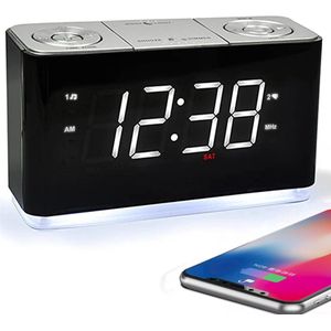 Wekkerradio met Dimmerbediening, Slaap- en Radiotimer, en Back-upbatterij - Digitaal Display - Compact Formaat - Ideaal voor Nachtkastjes