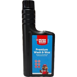 Wash & Wax | 0,5 L | 2-in-1 autoshampoo met wax & waterafstotend effect | Premium Hugo Wash