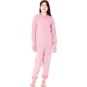 Ladeheid Meisjes Overal slapen Pyjama - met Capuchon - Lange mouwen - Lange broek - Katoen - LA-LA40-233-PJ - Roze Varkentje - 158