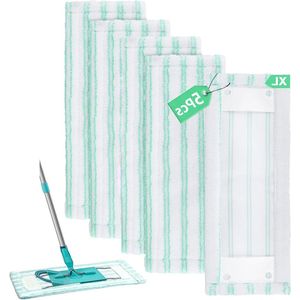 Wisserovertrek voor Leifheit Profi XL Micro Duo-Profi XL Cotton Plus vloerwisser - reservehoes 2-vezelsysteem - speciale haren - 40 cm dweilmop klaphouder