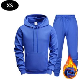 Livano Joggingpak Heren - Huispak - Volwassenen - Trainingspak - Comfortabel - Jogging Pak - Joggingsbroek - Blauw - XS