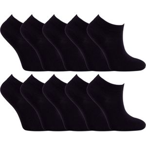 Naadloze sneakersokken heren 43-46 | zwart | voordeelbundel 10 paar + 2 paar funsokken! | korting pakket sneakersokken