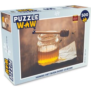 Puzzel Honing met bijen rond vliegen - Legpuzzel - Puzzel 500 stukjes
