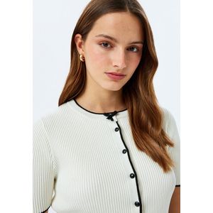 Ronde kraag met strik Cardigan