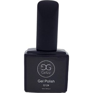 Gelzz Gellak - Gel Nagellak - kleur New Glitter Grey G124 - GlitterGrijsSparkel - Dekkende kleur - 10ml - Vegan