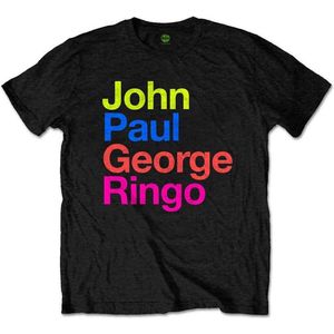 The Beatles - JPG&R Pepper Suit Colours Heren T-shirt - S - Zwart