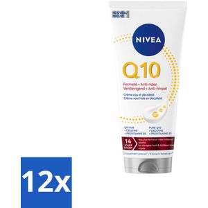 NIVEA – Neck & Decolleté Crème – Q10 Verstevigend + Anti-Rimpel – 200 ml - Voordeelverpakking - 12 stuks