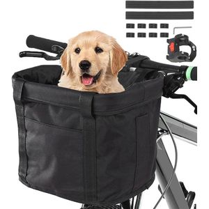 Opvouwbare en Waterdichte Fietsmand voor Huisdieren en Boodschappen - Afneembaar, Aluminium Frame