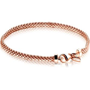 ZINZI zilveren fantasie armband rosé verguld 18,5cm ZIA878R