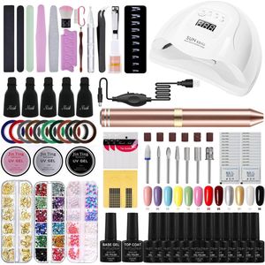 Gellak starterspakket XXL met lamp- pink gellac - meanail - gellak lamp - UV lamp 36W - 12 Kleuren Gel Polish - Nail Art- Nageldroger- Nagellak Manicure -manicure set