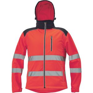Cerva KNOXFIELD high-vis softshell jas 03010536 - HV Rood - M