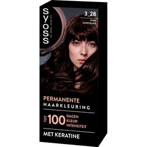 SYOSS - Coloration 3-28 Pure Chocolade - Haarverf - Grijsdekking - Vermindert Haarbreuk - 1 stuk