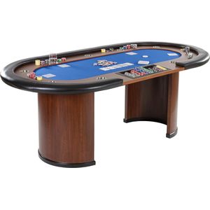 GAMES PLANET Pokertafel Royal Flush - XXL - 213 x 106 x 75 cm - Blauw