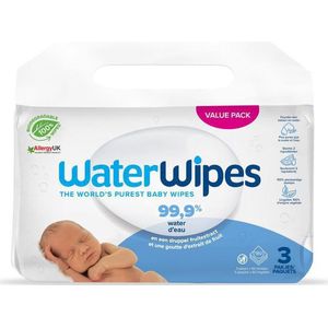 Waterwipes babydoekjes - 3 x 60 (180 billendoekjes)