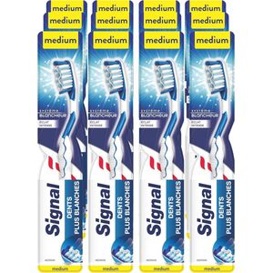 Tandenborstel Whitening System - Intensieve Glans - Wittere Tanden - Set van 12 - 87% Gerecycled Kunststof - Medium