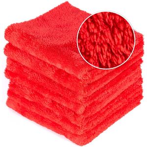 Koreaanse Microvezel doeken SUPERIOR 350 gsm - 40X40cm - 20 stuk - rood - ongeëvenaarde kwaliteit, microfiber, polijstdoeken, wax
