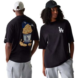 New Era Mlb Food Graphic Oversized Los Angeles Dodgers T-shirt Met Korte Mouwen Zwart L Man